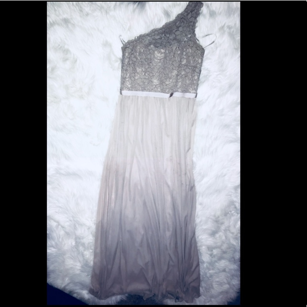 David’s Bridal one shoulder bridesmaid dress!
